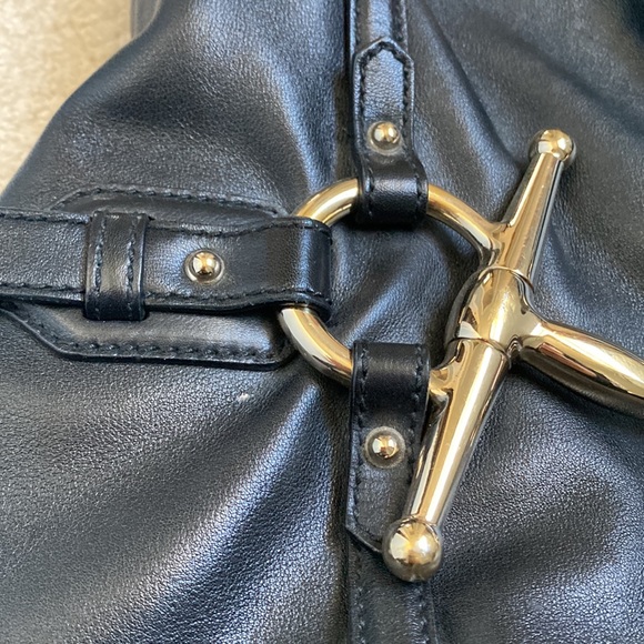 Black with gold hardware Gucci shoulder bag hobo - Picture 6 of 8